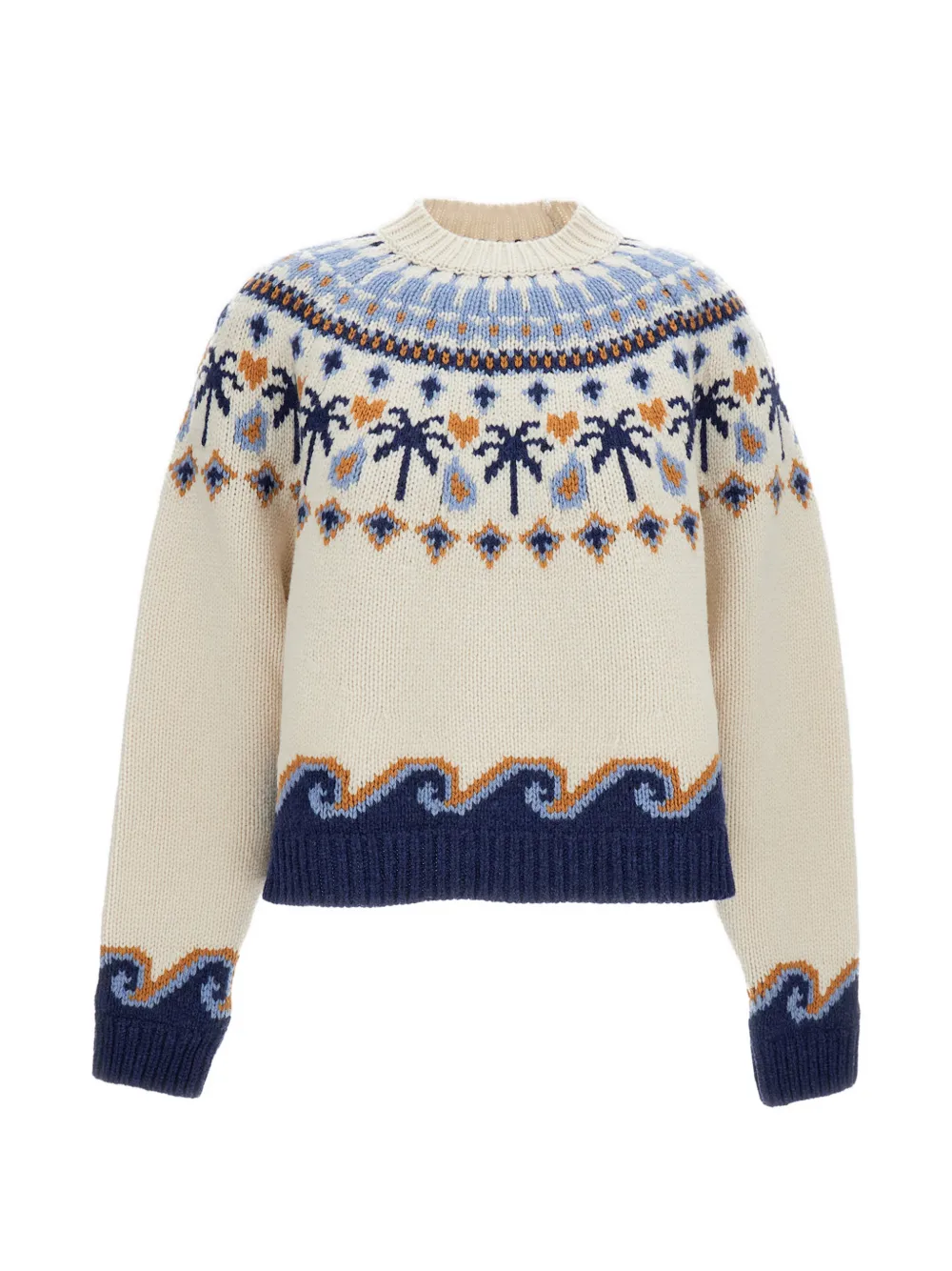 Alanui jacquard-knit sweater - Neutrals