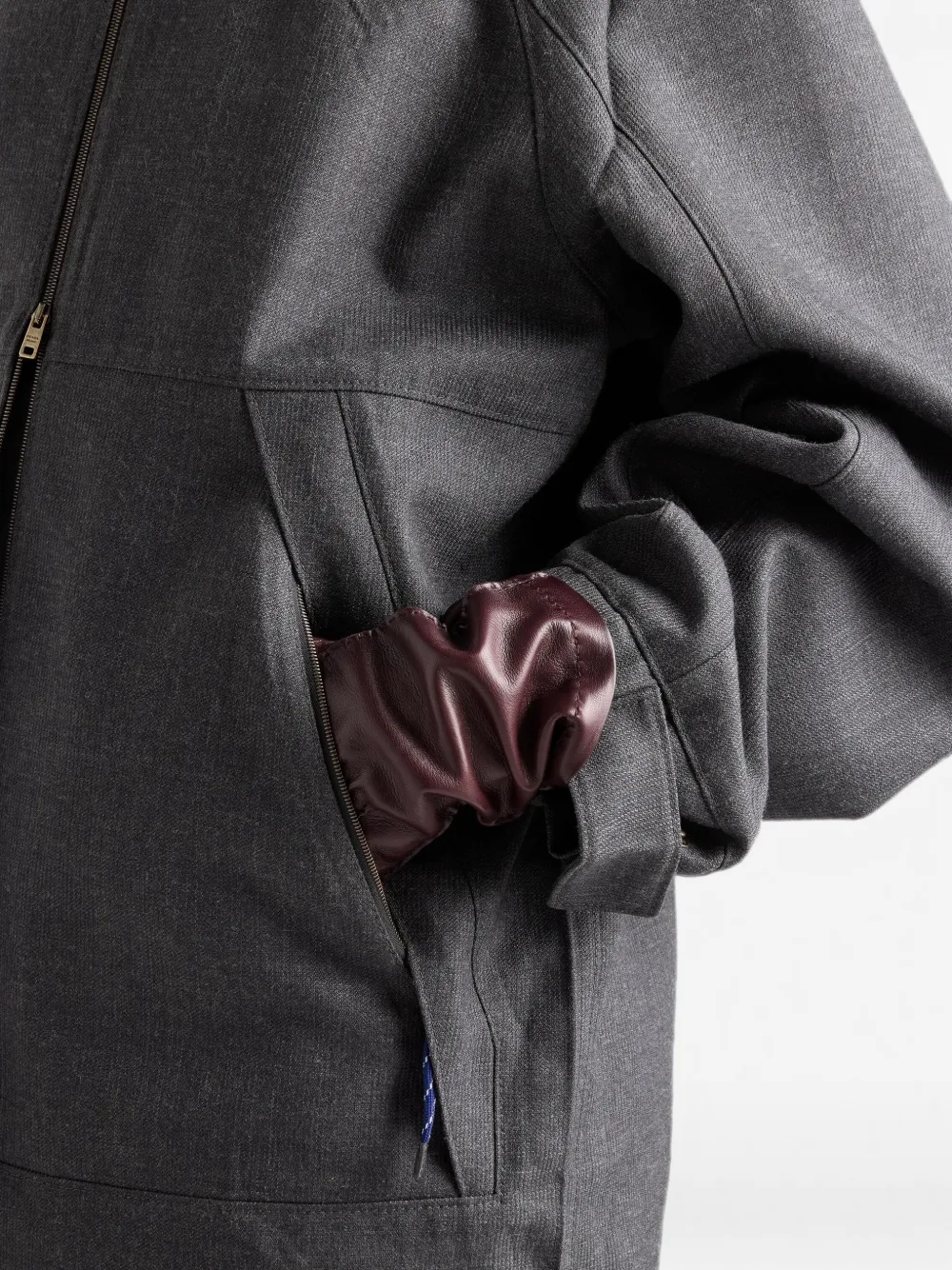 Prada Mélange wollen jack Grijs