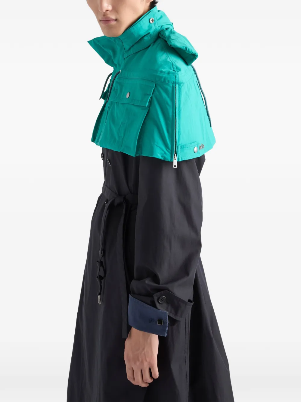 Prada Technisch stoffen capelet Blauw