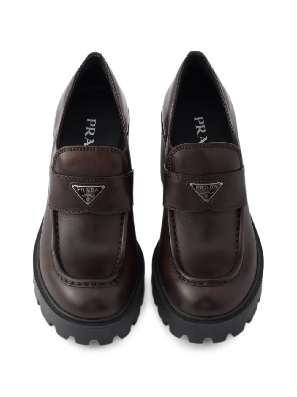 Prada leather loafers Bruin