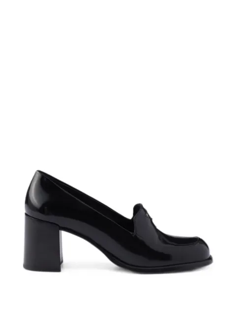 Prada brushed leather loafers
