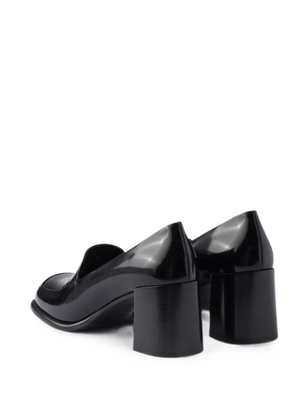 Prada brushed leather loafers Zwart