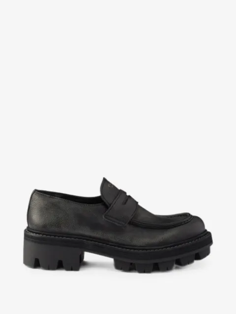 Prada leather loafers
