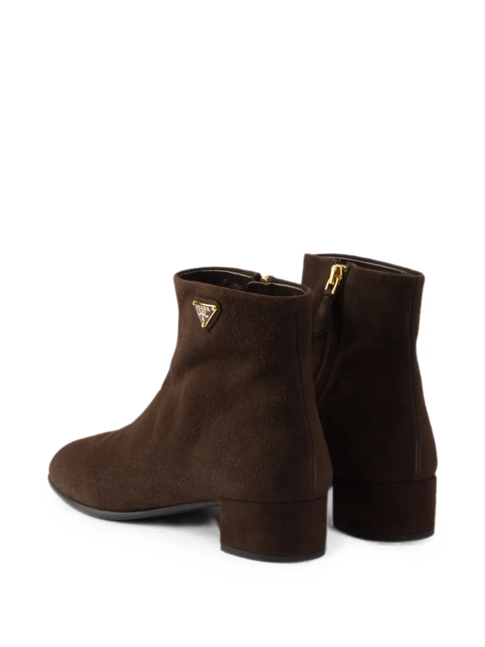 Prada suede booties Bruin