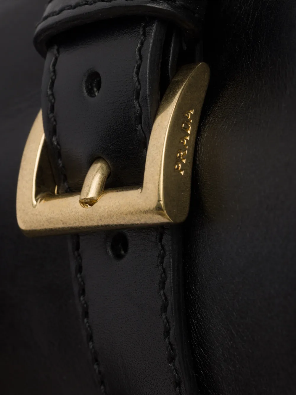 Prada leather booties Zwart