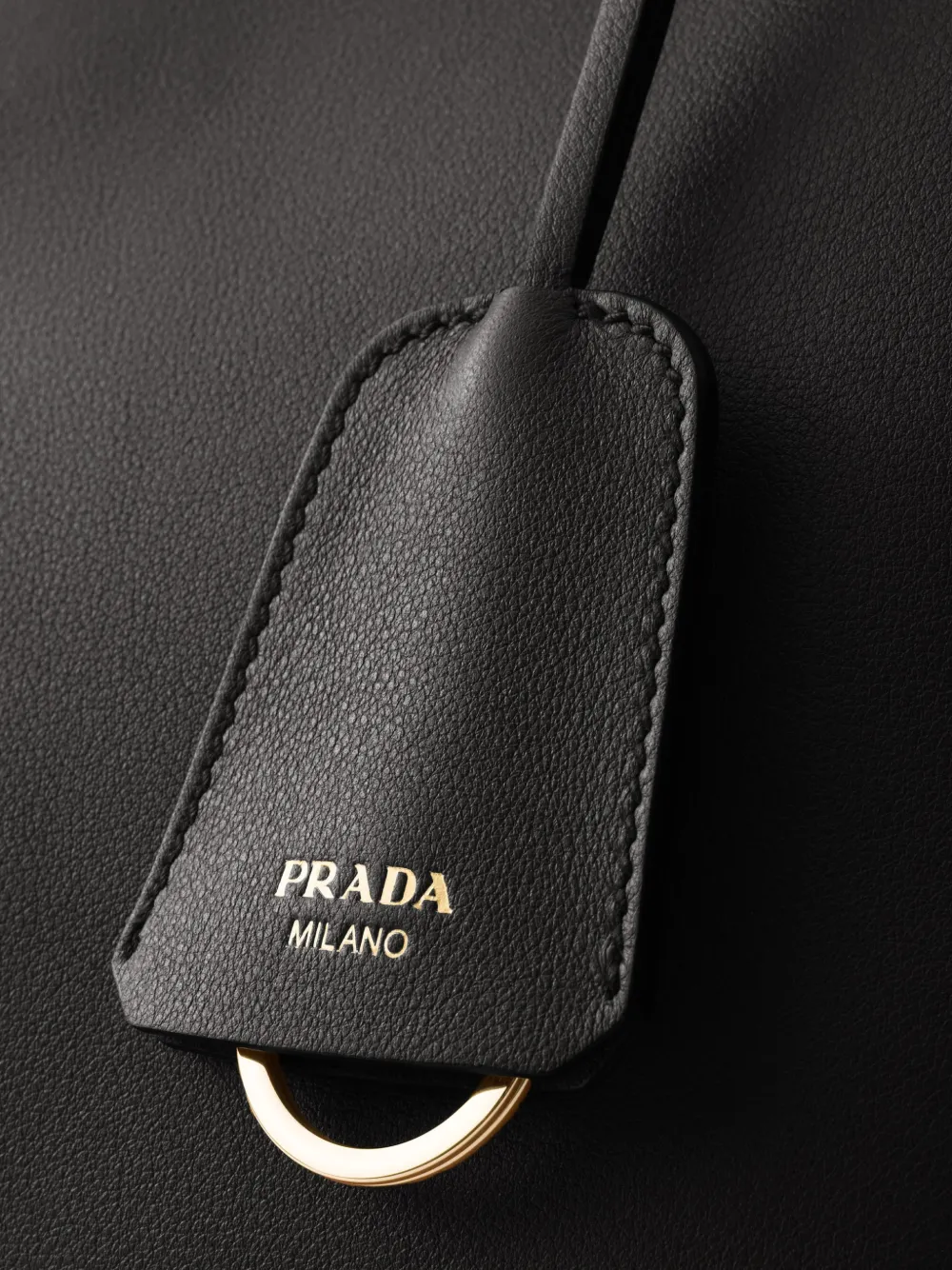 Prada Leren shopper Zwart