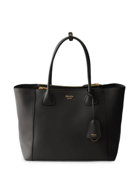 Prada large leather tote bag