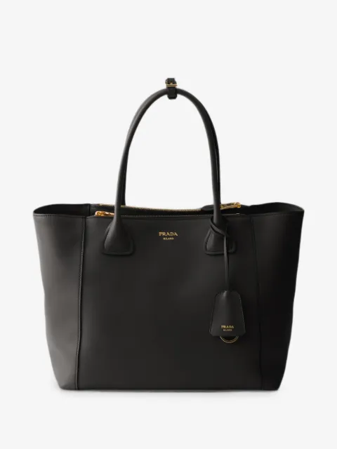 Prada large leather tote bag