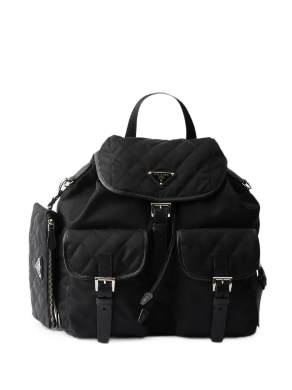 Prada Re-Nylon キルティング バックパック M | ブラック | FARFETCH JP