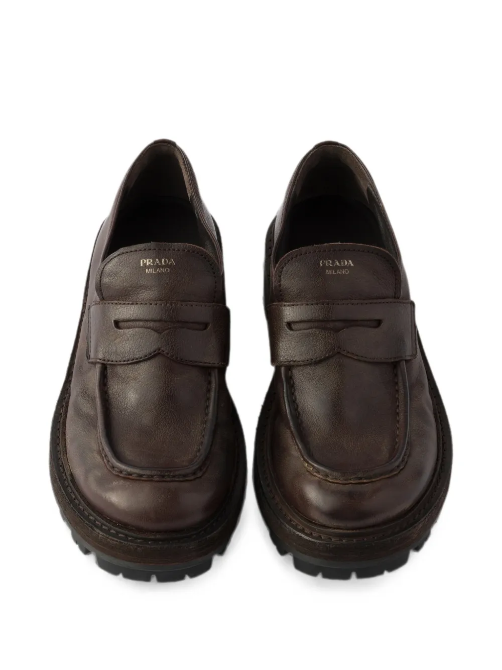 Prada leather loafers Bruin