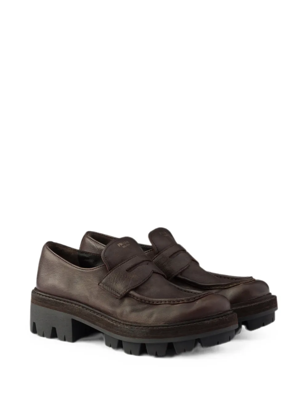 Prada leather loafers Bruin