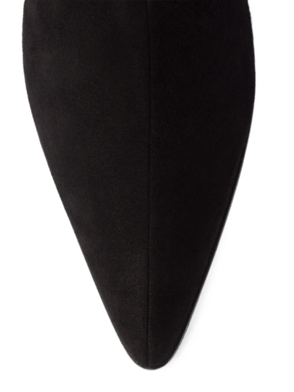 Prada stretch suede boots Zwart