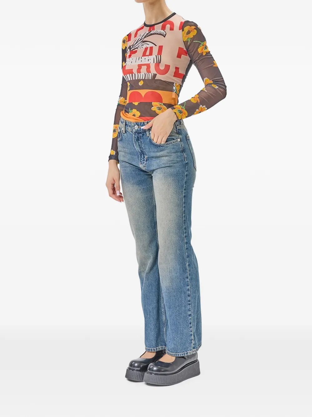 MOSCHINO JEANS Bootcut jeans Blauw