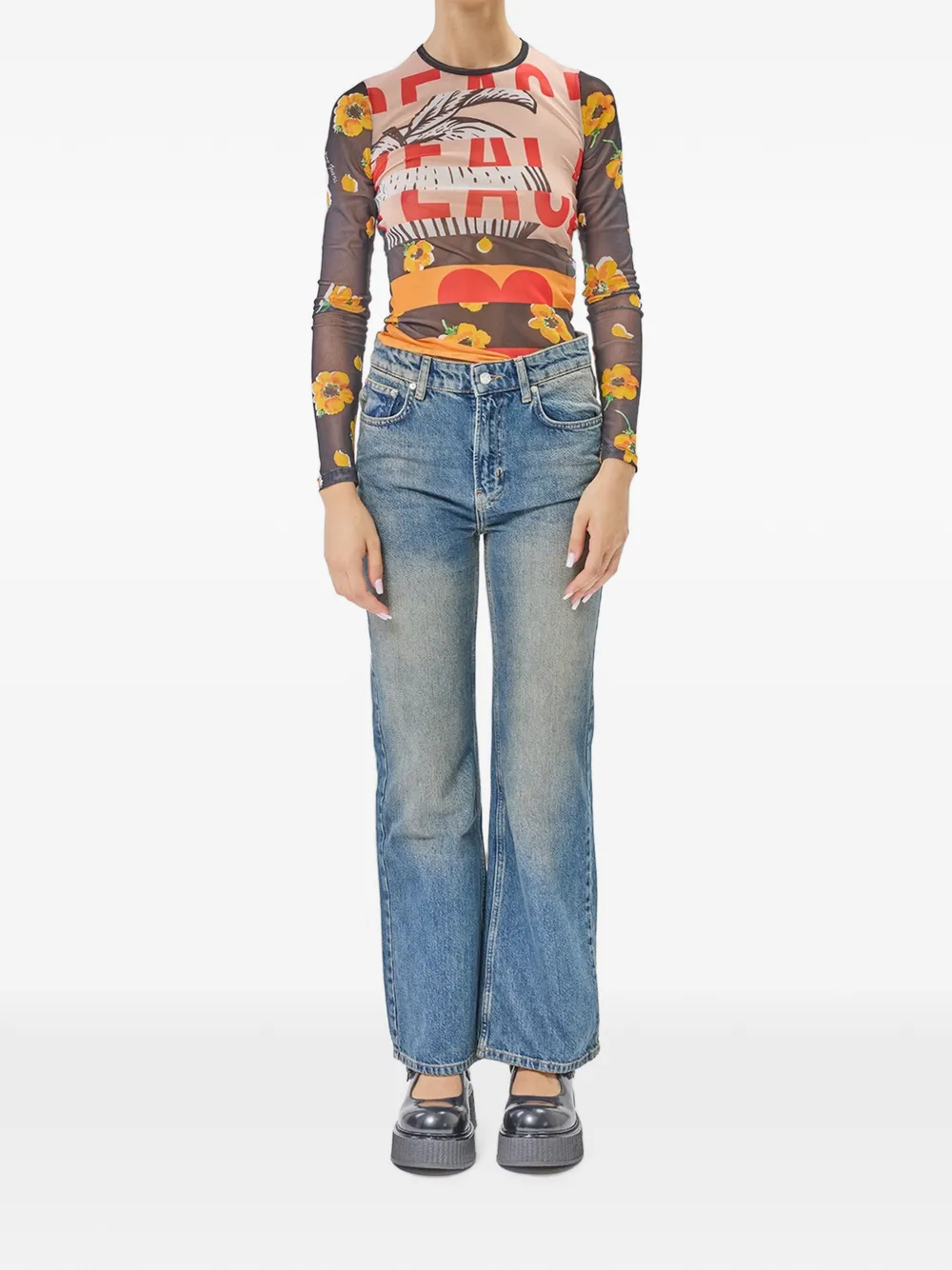 MOSCHINO JEANS Bootcut jeans Blauw