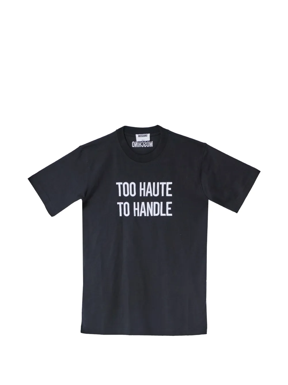 Moschino T-shirt met geborduurde tekst Zwart