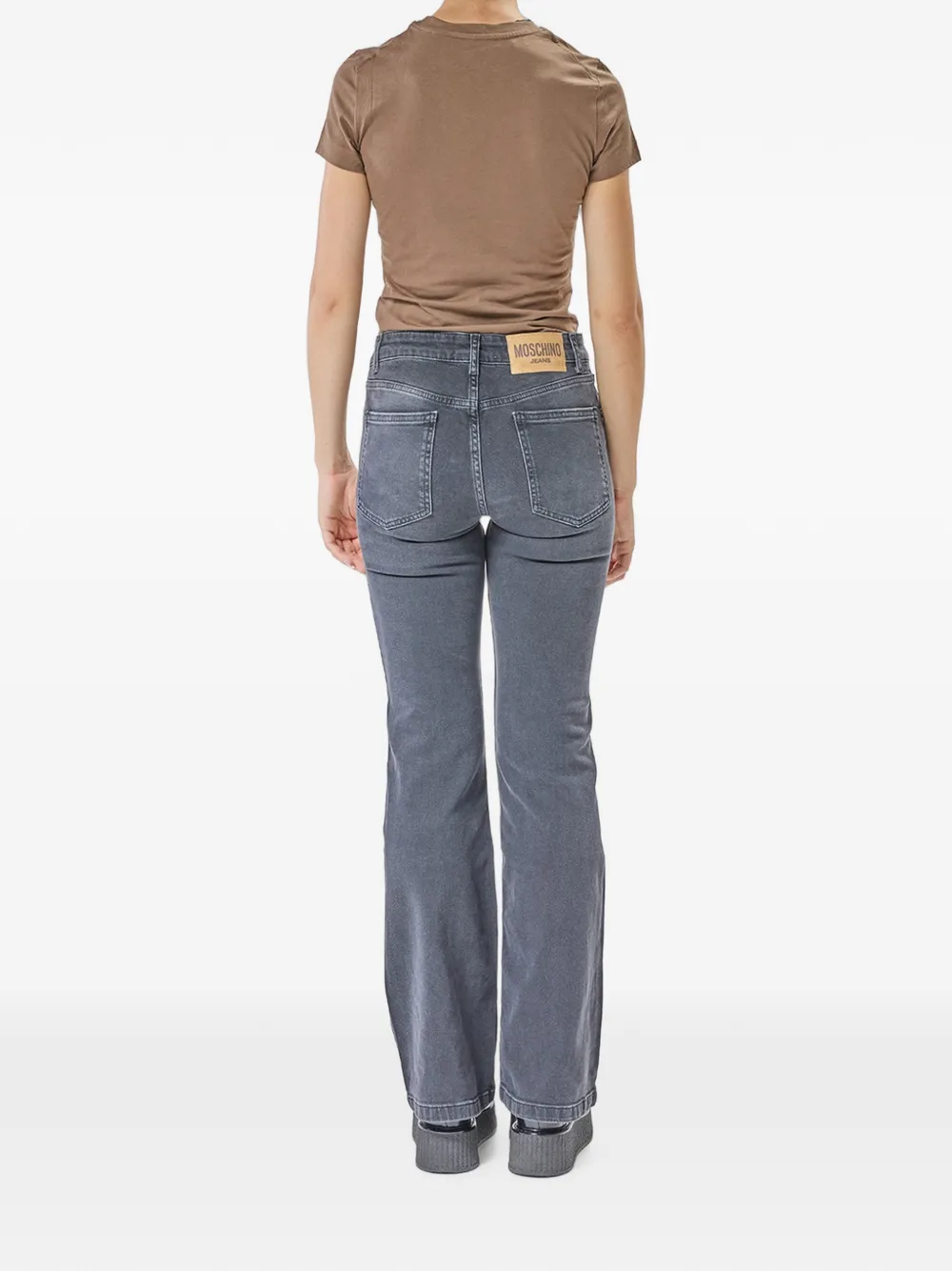 MOSCHINO JEANS Low waist flared jeans Grijs