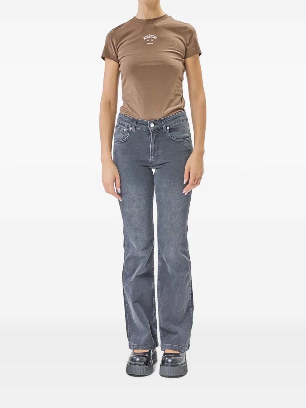 MOSCHINO JEANS Low waist flared jeans Grijs
