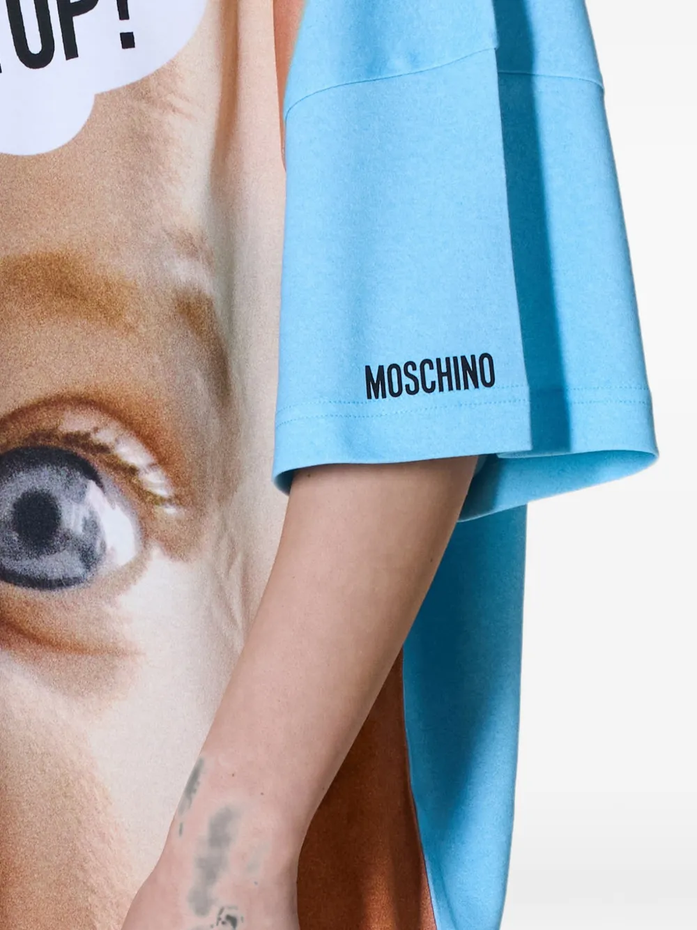 Moschino Mini-jurk met grafische print Blauw