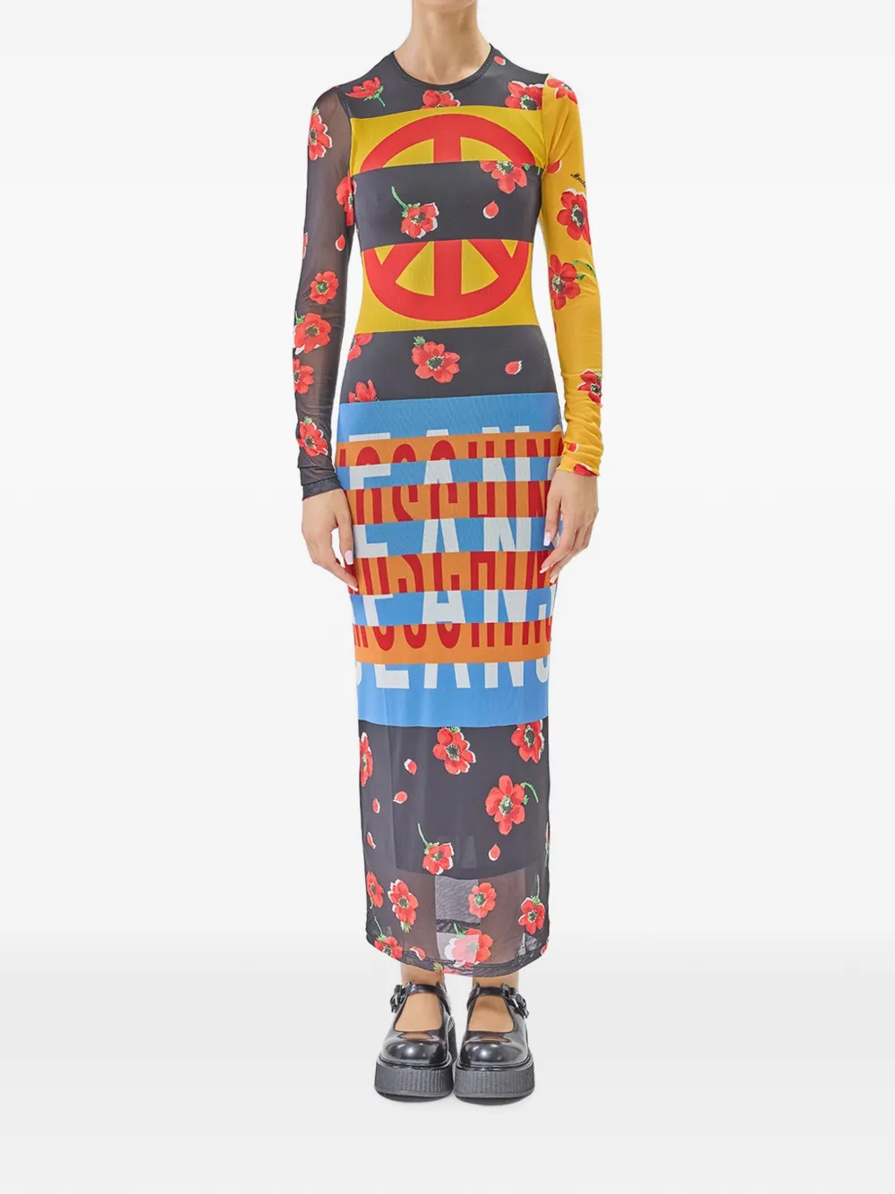 MOSCHINO JEANS Maxi-jurk met print Zwart