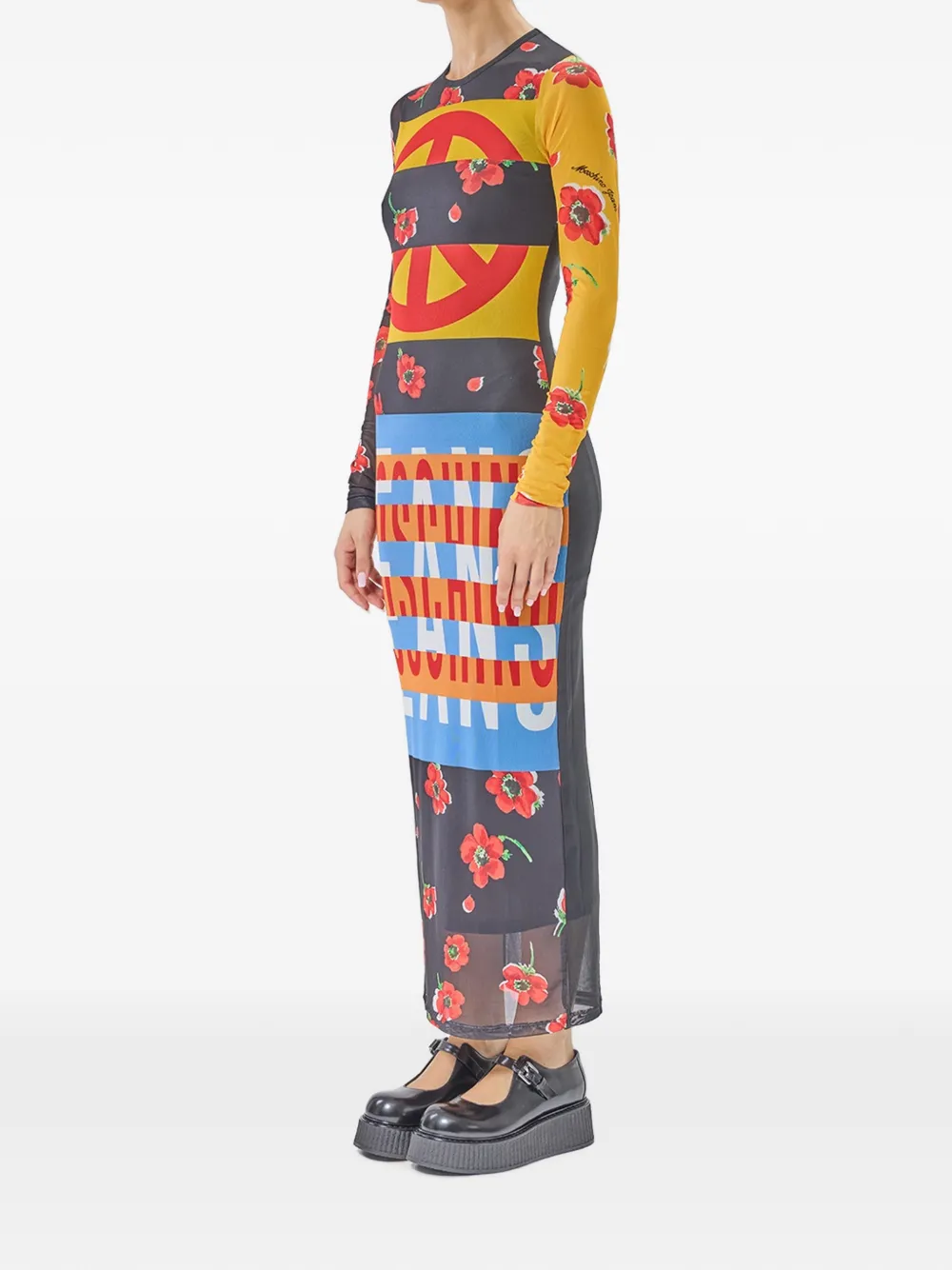 MOSCHINO JEANS Maxi-jurk met print Zwart