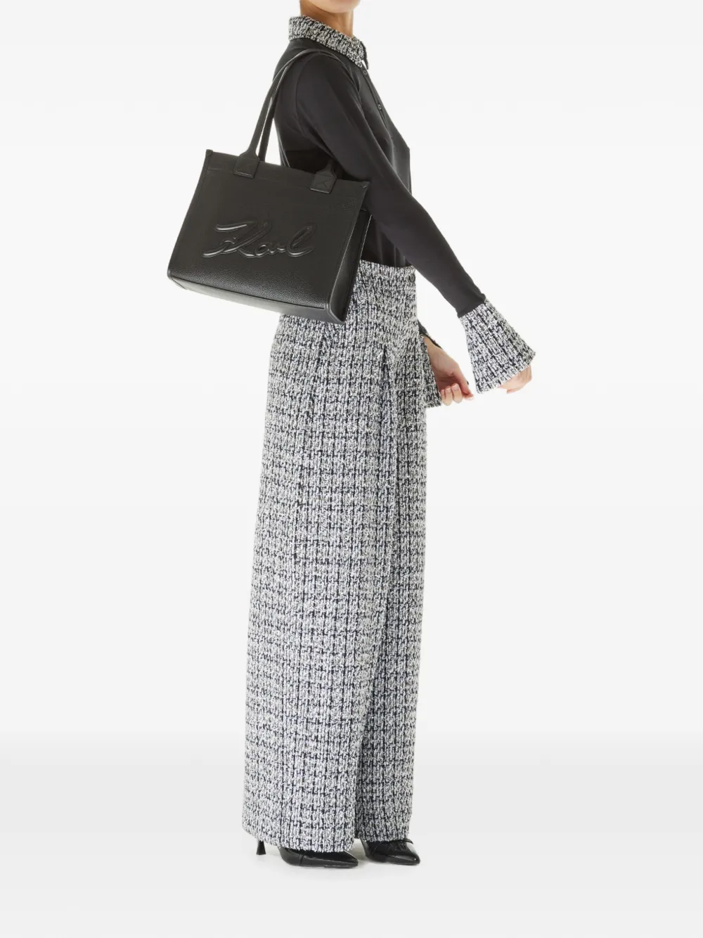 Karl Lagerfeld K Square shopper met reliëf Zwart