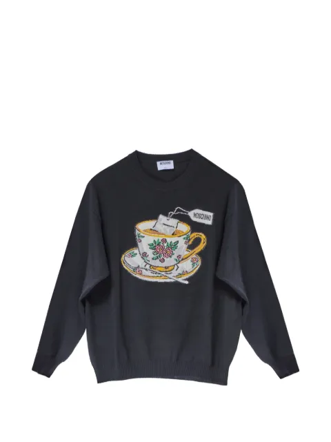 Moschino intarsia-knit tea-cup sweatshirt