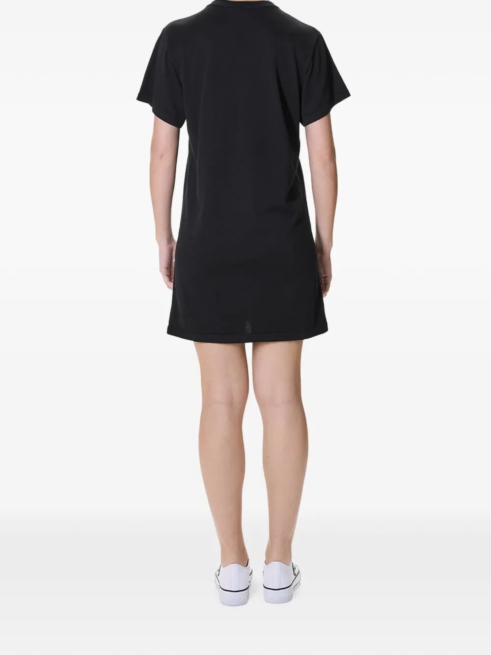 Moschino T-shirtjurk met ganzenprint Zwart