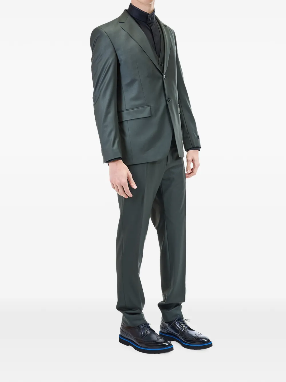 Karl Lagerfeld Clever blazer met gekerfde revers Groen
