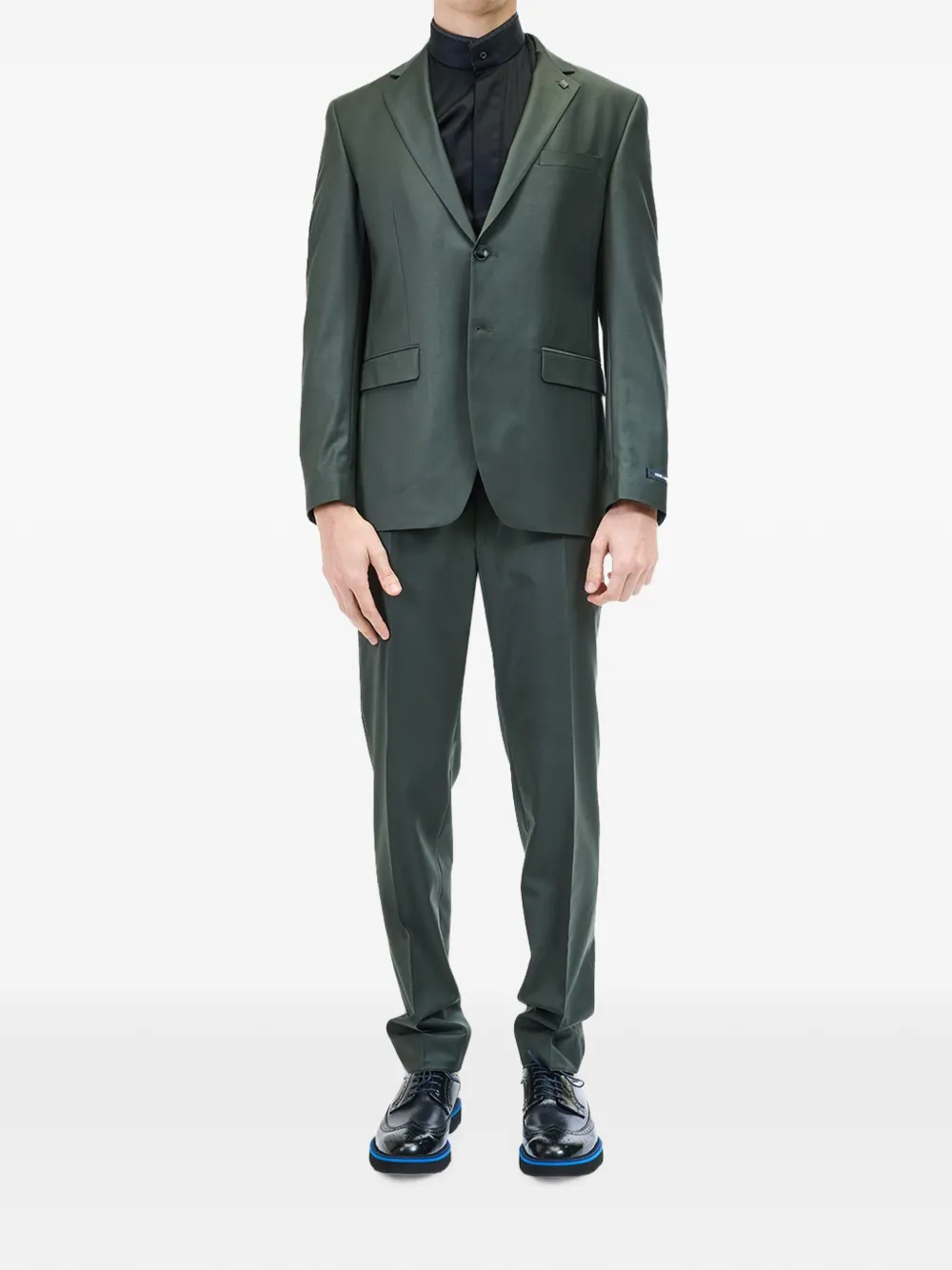 Karl Lagerfeld Clever blazer met gekerfde revers Groen