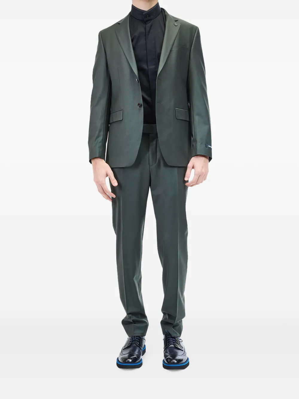 Karl Lagerfeld Clever blazer met gekerfde revers Groen