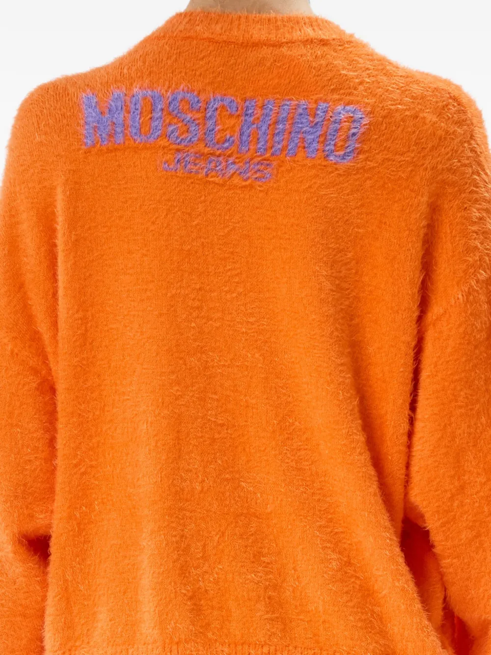 MOSCHINO JEANS Nuvola trui met logo-intarsia Oranje