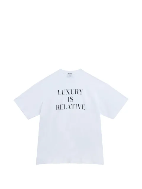 Moschino slogan-print drop-shoulder T-shirt