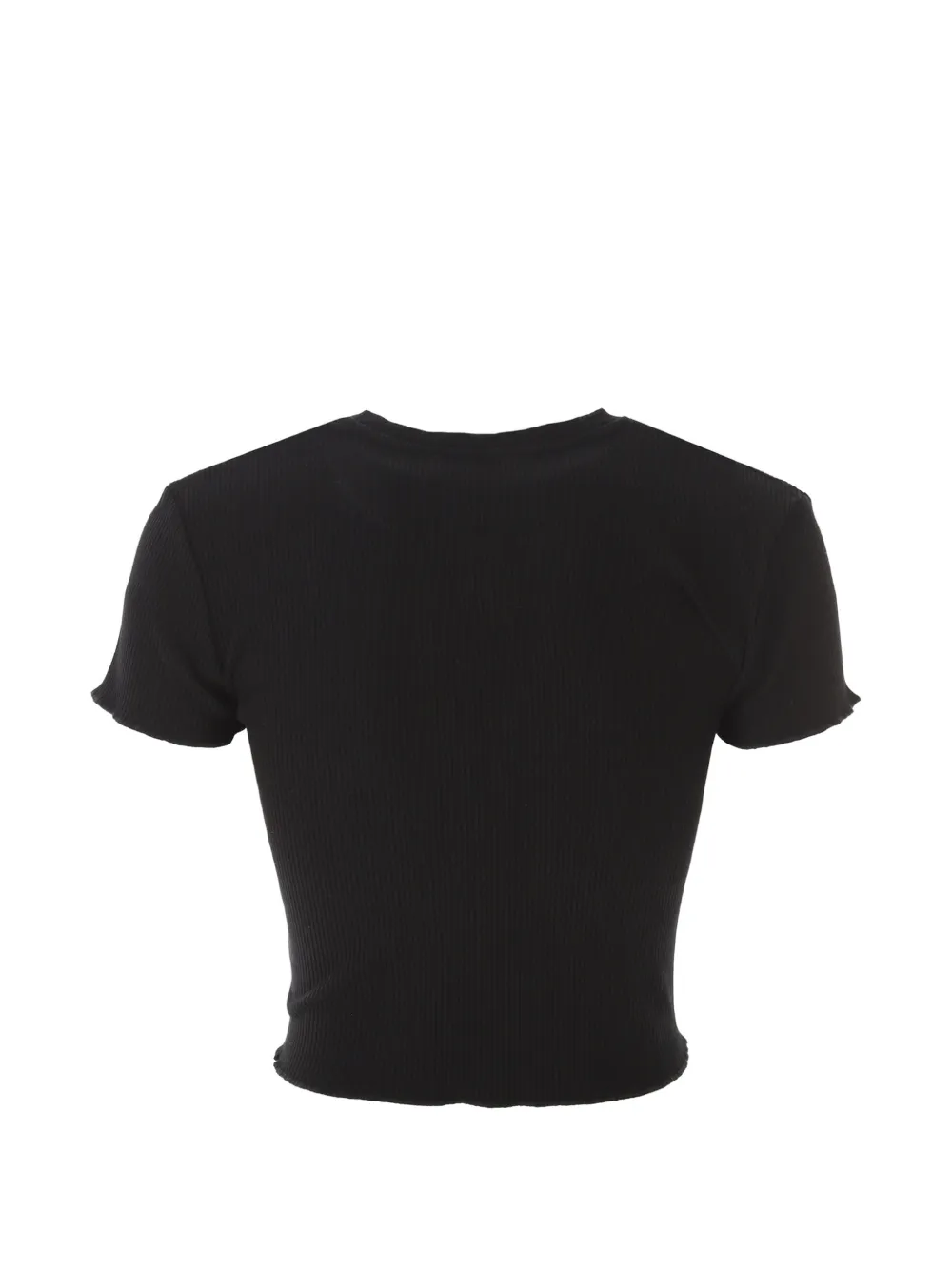 MOSCHINO JEANS Geribbeld T-shirt Zwart