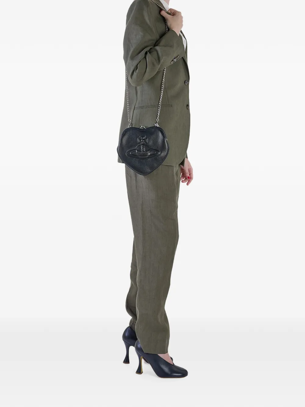 Vivienne Westwood Belle Heart Orb mini-tas Zwart