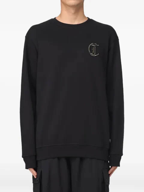 Just Cavalli logo-embroidered cotton sweater