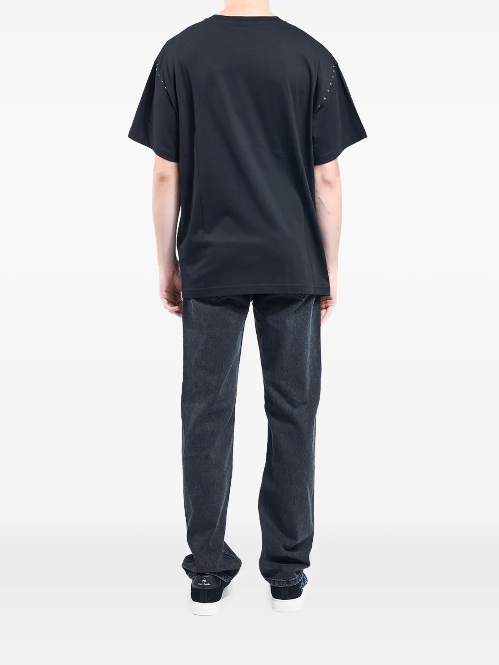 Just Cavalli T-shirt verfraaid met studs en adelaarsprint Zwart