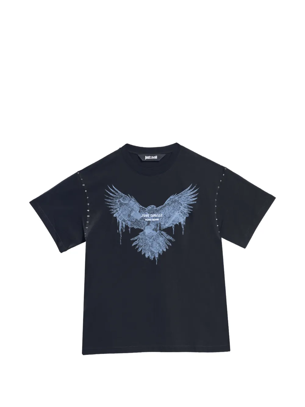 Just Cavalli stud-embellished eagle-print T-shirt