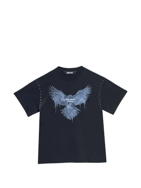 Just Cavalli stud-embellished eagle-print T-shirt
