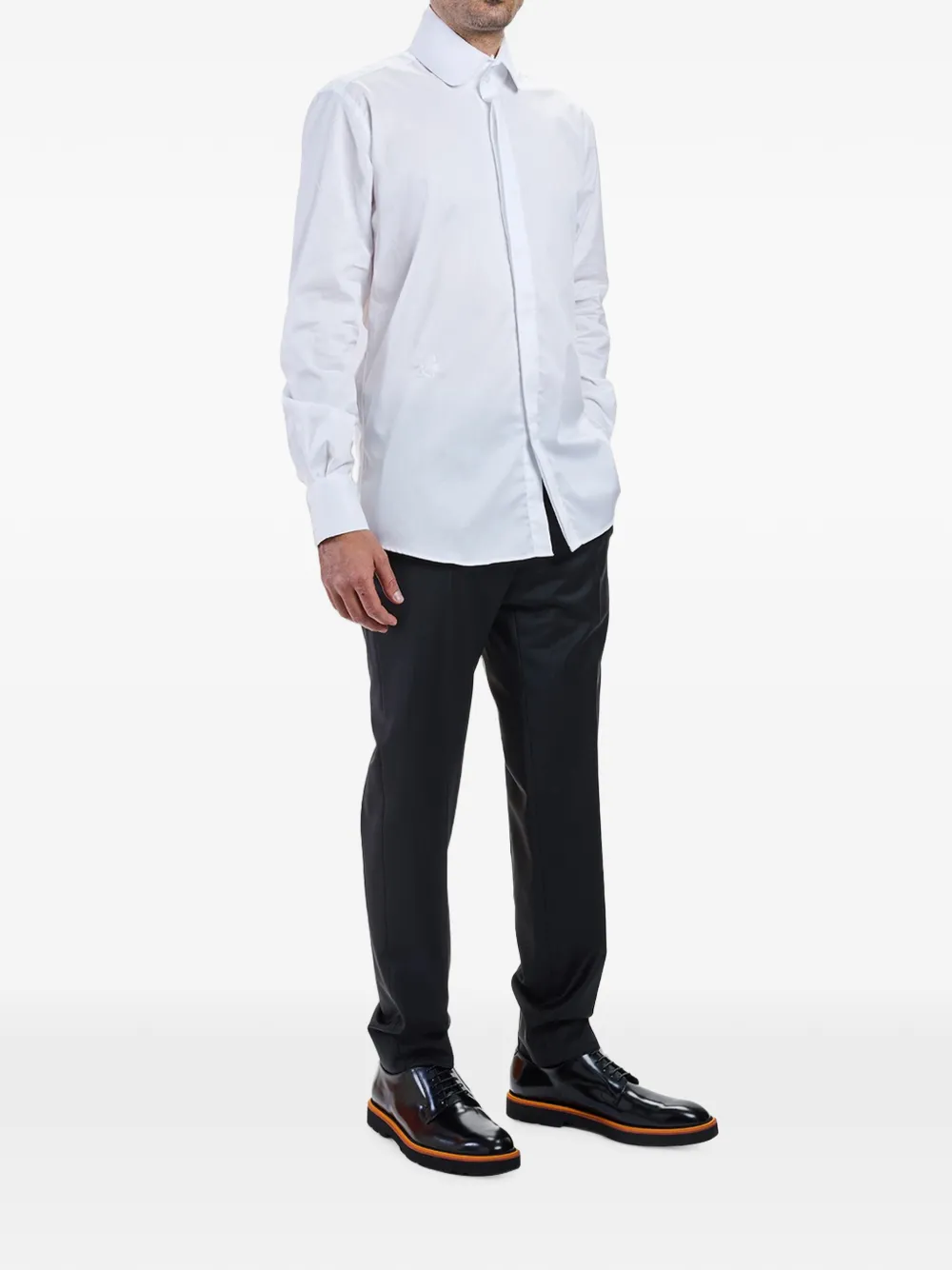 Karl Lagerfeld Overhemd met verborgen knoop Wit