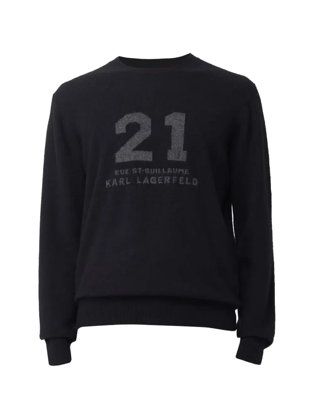 Karl Lagerfeld graphic-print fine-knit sweater