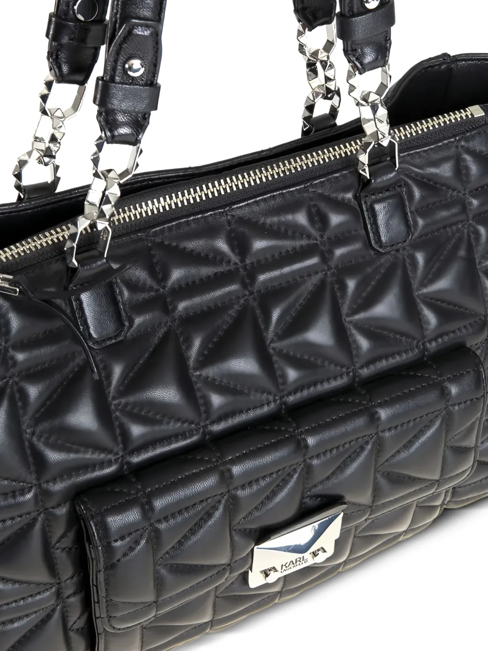 Karl Lagerfeld Leren shopper Zwart