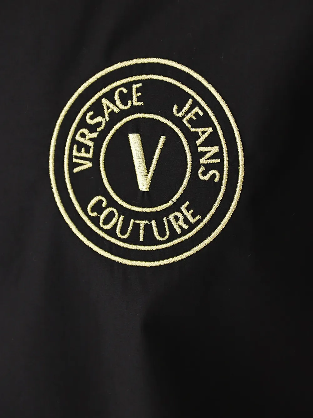 Versace Jeans Couture Overhemd met geborduurd logo Zwart