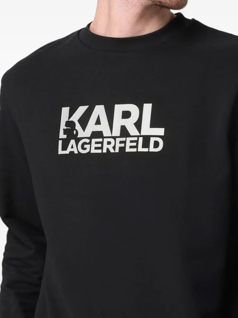 Karl Lagerfeld Sweater met logoprint Zwart