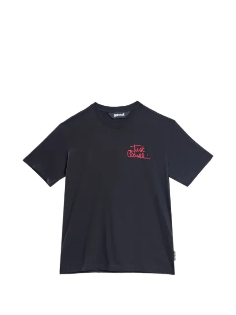Just Cavalli logo-embroidered T-shirt