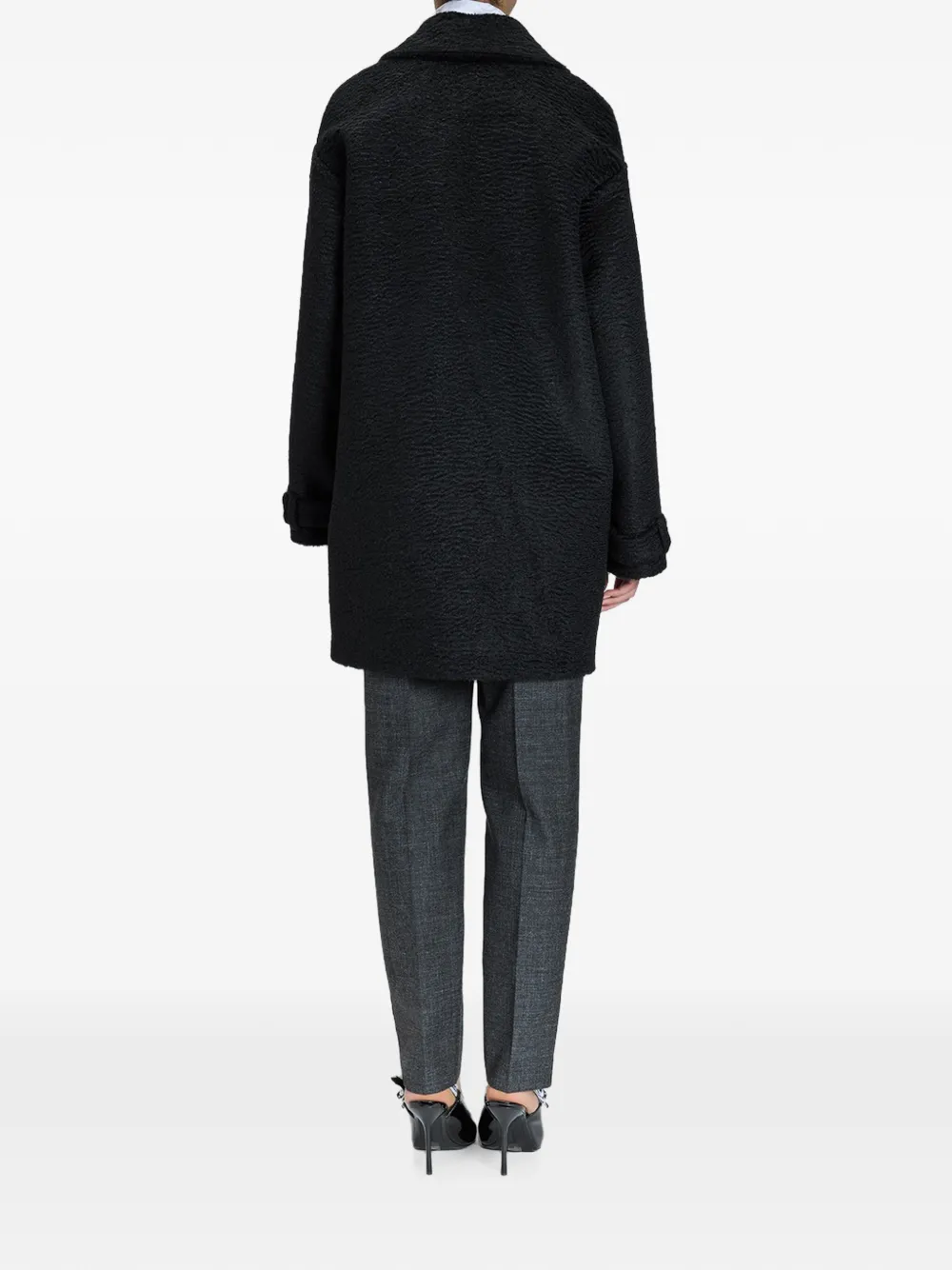 Just Cavalli Jas met enkele rij knopen en bouclé-textuur Zwart