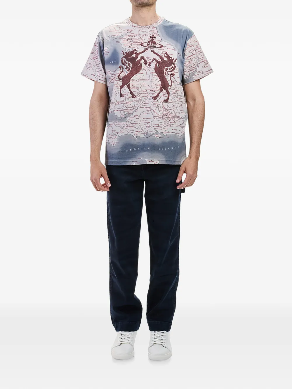 Vivienne Westwood Horses T-shirt met kaartprint Beige