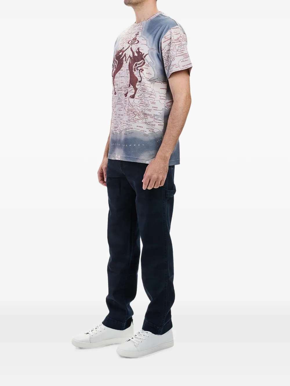 Vivienne Westwood Horses T-shirt met kaartprint Beige