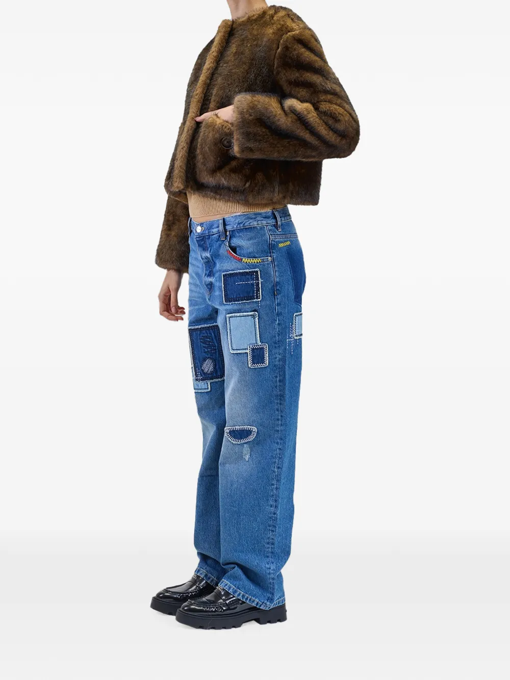 Marc Jacobs Cropped jack met teddybeer-textuur Bruin