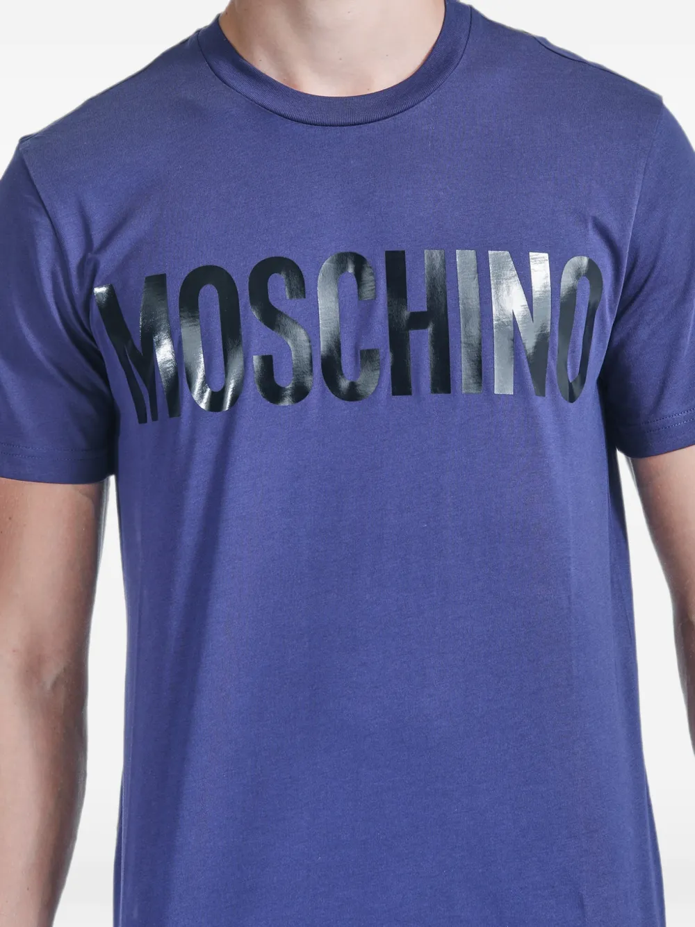Moschino Couture Milano T-shirt met logoprint Blauw