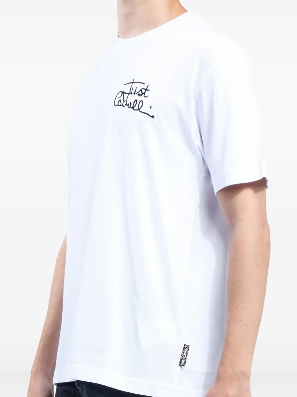 Just Cavalli T-shirt met geborduurd logo Wit